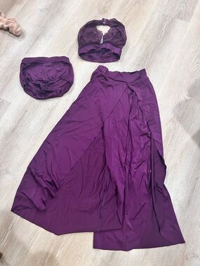 Kids Purple Dance Costume 
 Set